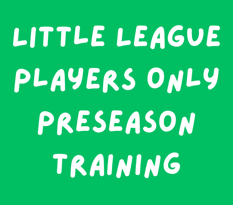 Little League Preseason Training
